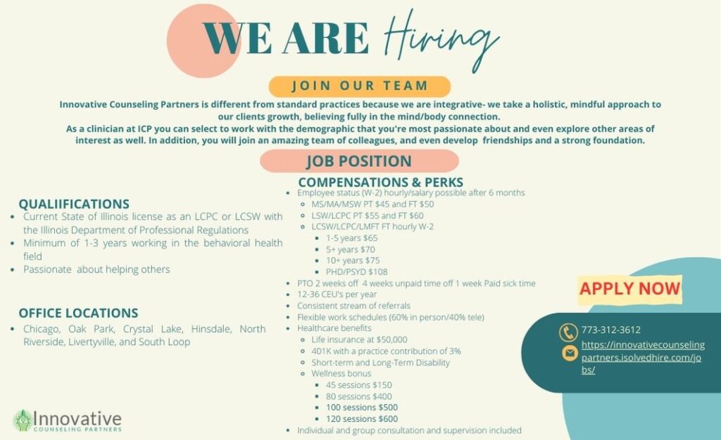 Innovative Counseling Partners is Hiring